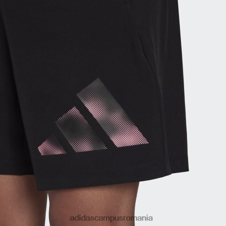 adidas campus romania pantaloni scurți de antrenament grafic cu iconițe de tren negru adidas bărbați negru J266N215039