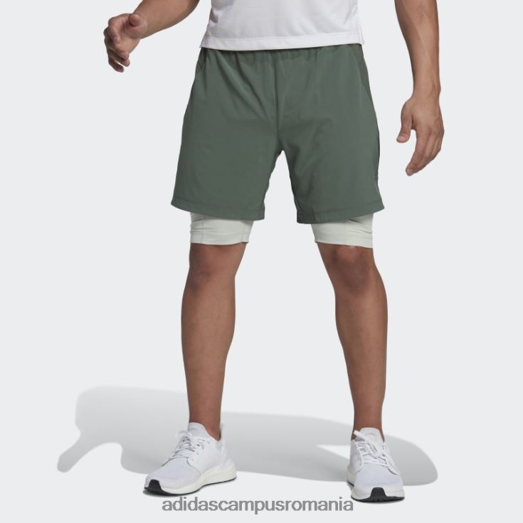 adidas campus romania pantaloni scurți de antrenament green oxide hiit spin adidas bărbați oxid verde J266N27365