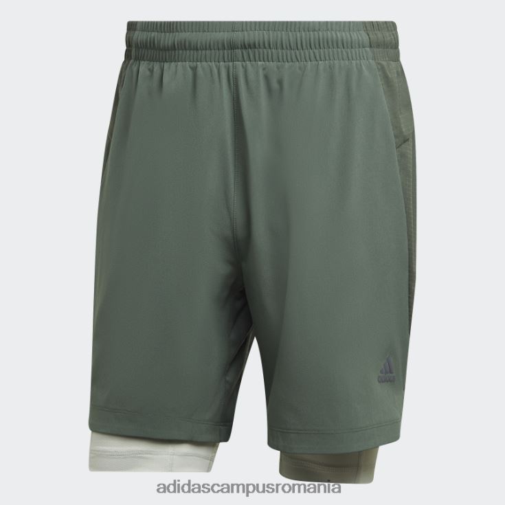 adidas campus romania pantaloni scurți de antrenament green oxide hiit spin adidas bărbați oxid verde J266N27365