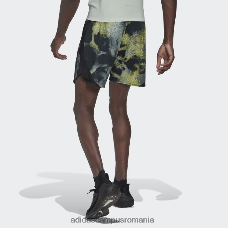 adidas campus romania pantaloni scurți de antrenament multicolor d4t hiit cu imprimeu peste tot bărbați multicolor/galben J266N214945