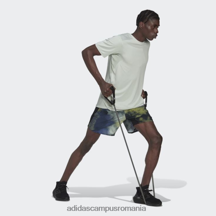 adidas campus romania pantaloni scurți de antrenament multicolor d4t hiit cu imprimeu peste tot bărbați multicolor/galben J266N214945