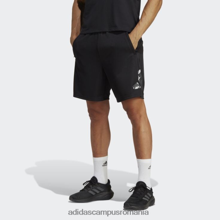 adidas campus romania pantaloni scurți de antrenament sezonier, negru, esențiale, adidas bărbați alb negru J266N25421