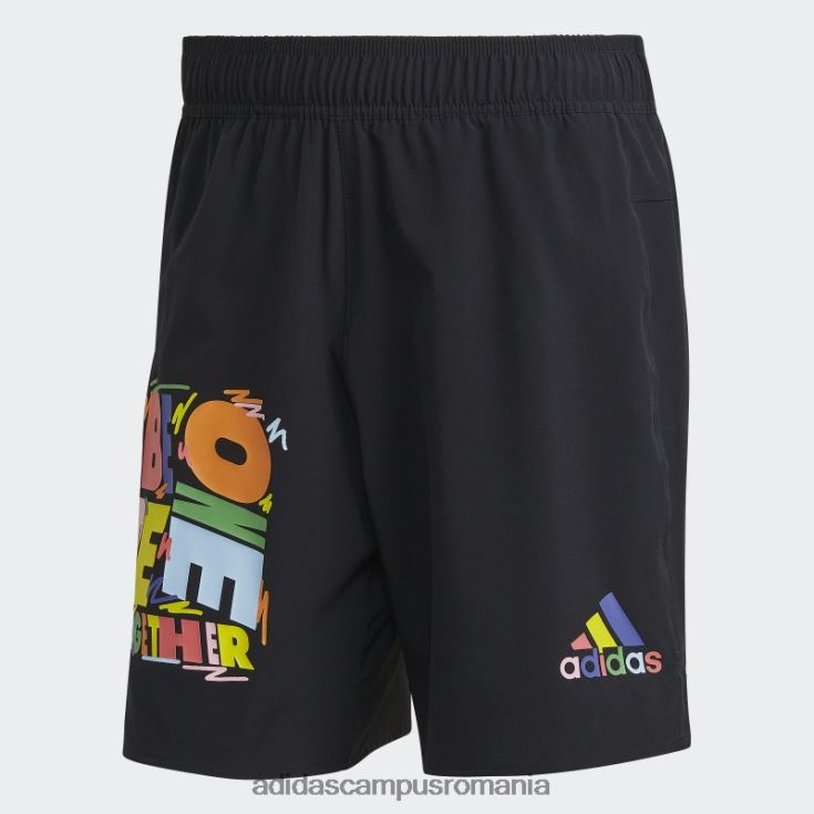 adidas campus romania pantaloni scurți mici de antrenament kris andrew negru bărbați negru J266N26838