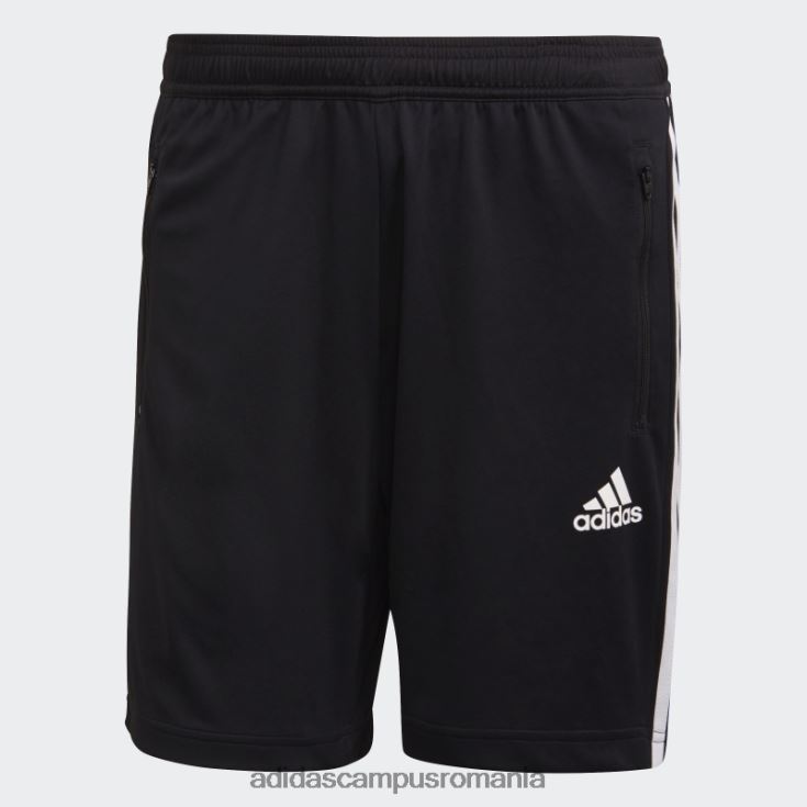 adidas campus romania primeblue conceput pentru a muta sport pantaloni scurți cu 3 dungi negru bărbați alb negru J266N21586
