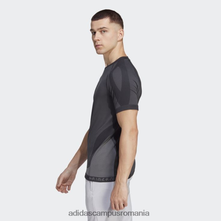 adidas campus romania primeknit yoga tricou de antrenament fără cusături la modă neagră bărbați gri inchis J266N213371