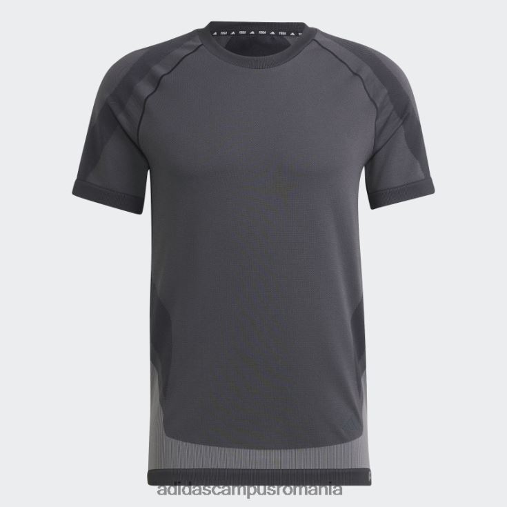 adidas campus romania primeknit yoga tricou de antrenament fără cusături la modă neagră bărbați gri inchis J266N213371