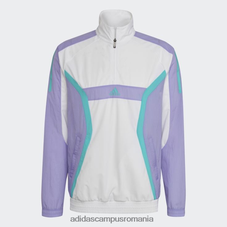 adidas campus romania top de antrenament cu fermoar sfert alb bărbați alb/violet deschis J266N214797