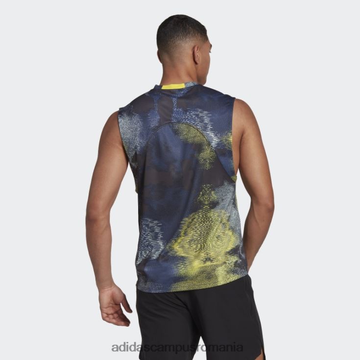 adidas campus romania top de antrenament cu imprimeu hiit, galben fashion bărbați multicolor/galben J266N27357