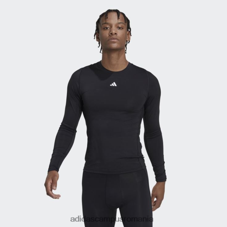 adidas campus romania top negru de antrenament techfit cu mâneci lungi bărbați negru J266N213138