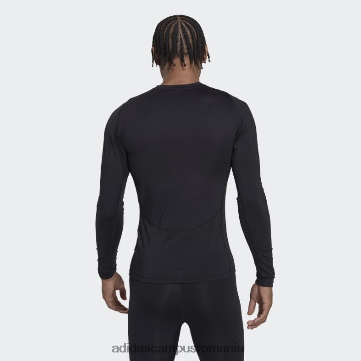 adidas campus romania top negru de antrenament techfit cu mâneci lungi bărbați negru J266N213138