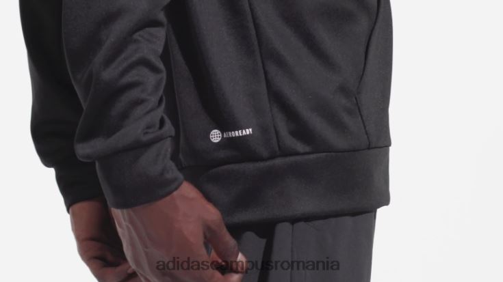 adidas campus romania train essentials jachetă de antrenament sezonier cu fermoar complet neagră bărbați gri inchis J266N25360