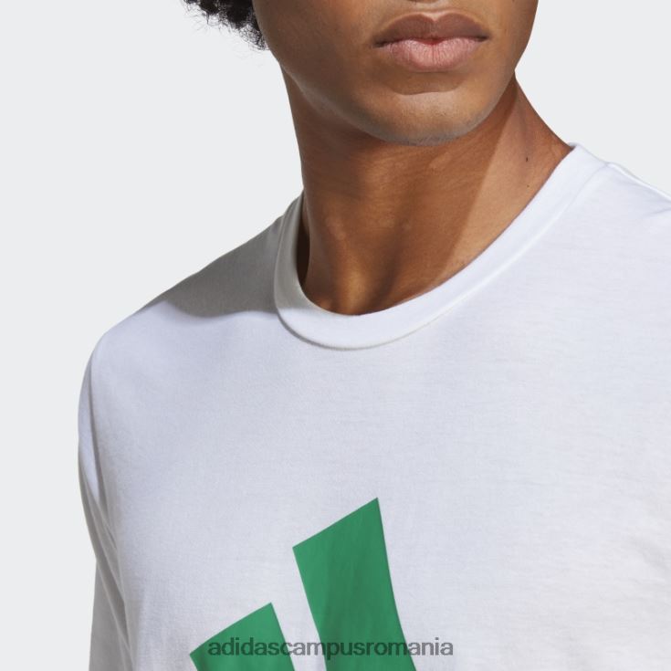 adidas campus romania tren essentials feelready logo tricou de antrenament alb bărbați alb/verde curte J266N24940
