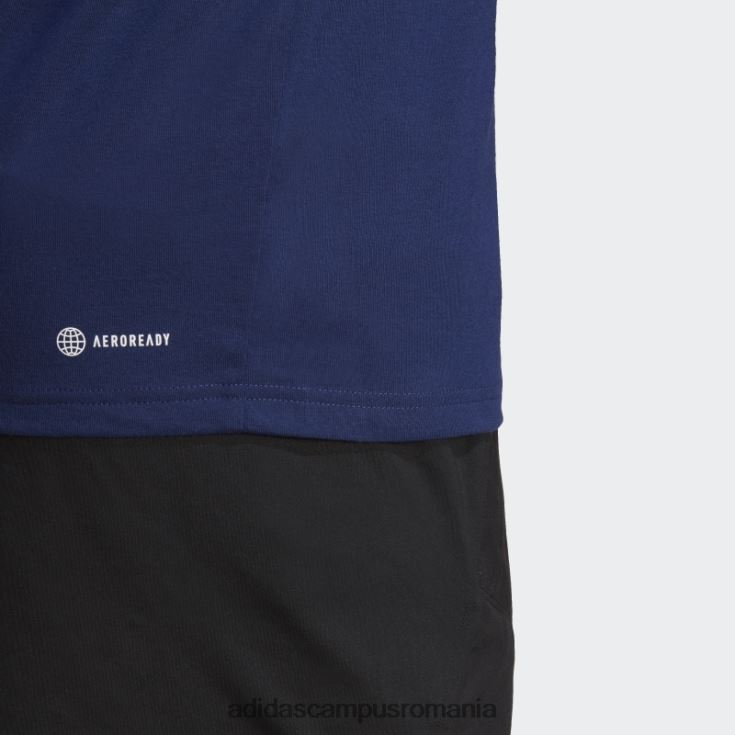 adidas campus romania tren essentials feelready logo tricou de antrenament albastru închis bărbați albastru închis/alb J266N213250