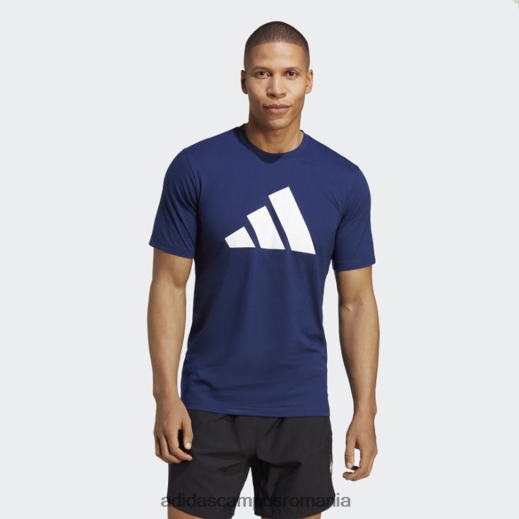 adidas campus romania tren essentials feelready logo tricou de antrenament albastru închis bărbați albastru închis/alb J266N25407