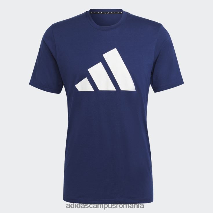adidas campus romania tren essentials feelready logo tricou de antrenament albastru închis bărbați albastru închis/alb J266N25407