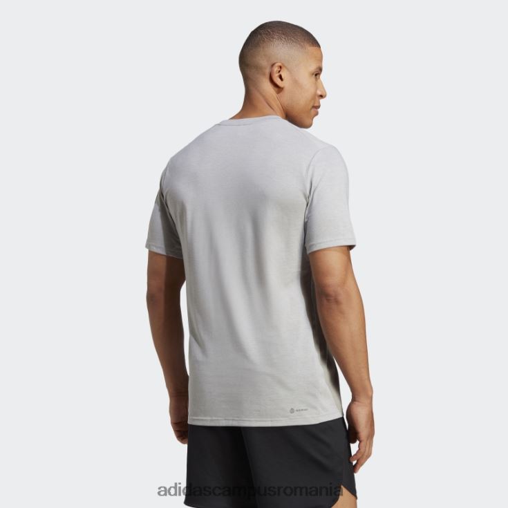 adidas campus romania tren essentials feelready logo tricou de antrenament gri mediu bărbați gri mediu/negru J266N25252