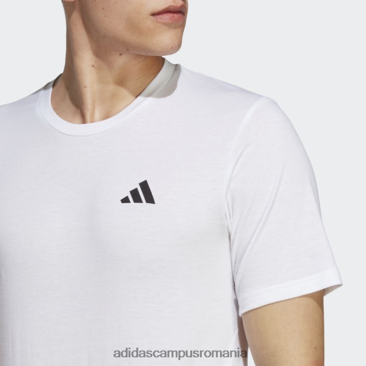adidas campus romania tren essentials feelready tricou de antrenament alb bărbați alb negru J266N25318
