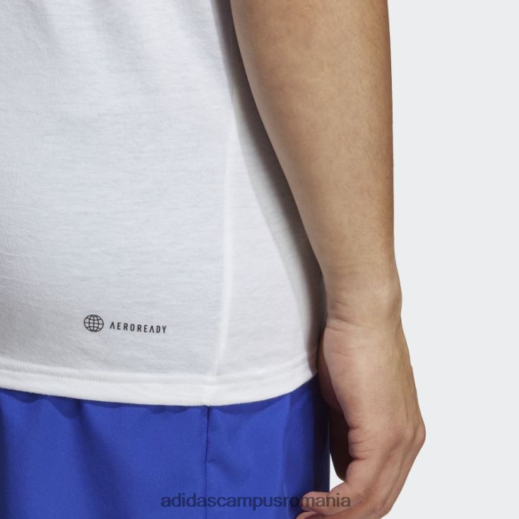 adidas campus romania tren essentials feelready tricou de antrenament alb bărbați alb negru J266N25318
