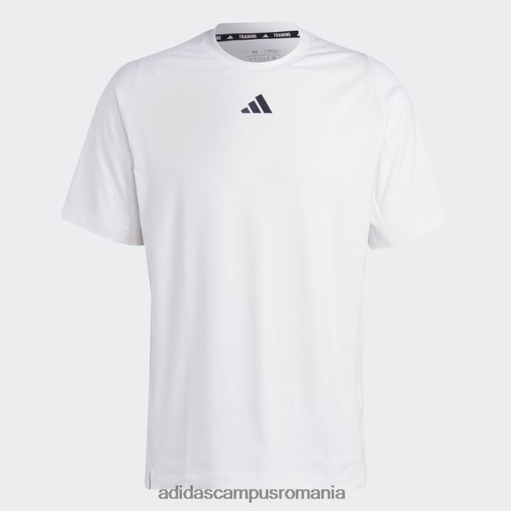 adidas campus romania tren icons 3 bar logo tricou de antrenament alb bărbați alb J266N2896