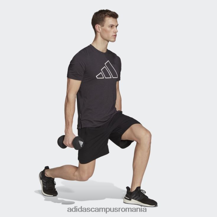 adidas campus romania tren icons 3-bar tricou de antrenament negru bărbați negru J266N27045