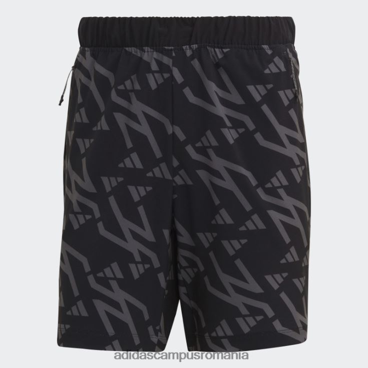 adidas campus romania tren icons 3 dungi pantaloni scurți gri fashion bărbați gri inchis J266N214185