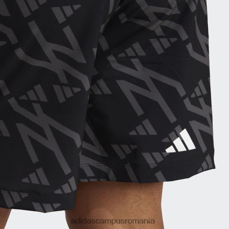 adidas campus romania tren icons 3 dungi pantaloni scurți gri fashion bărbați gri inchis J266N214185