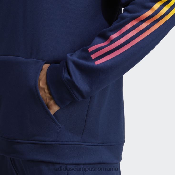 adidas campus romania tren icons 3-stripes hanorac de antrenament albastru închis adidas bărbați albastru inchis J266N2966