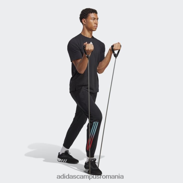 adidas campus romania tren icons pantaloni de antrenament cu 3 dungi negri bărbați negru J266N25144