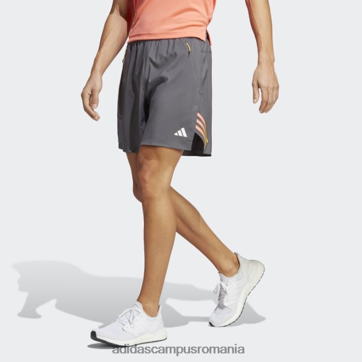 adidas campus romania tren icons pantaloni scurți de antrenament cu 3 dungi gri bărbați gri J266N25467