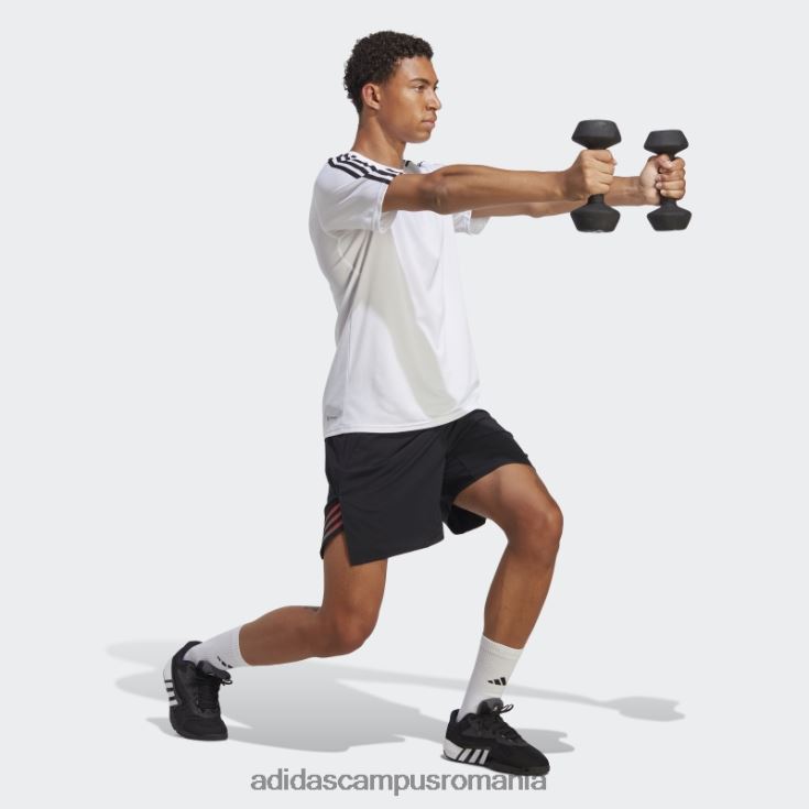 adidas campus romania tren icons pantaloni scurți de antrenament cu 3 dungi negru bărbați negru J266N25143