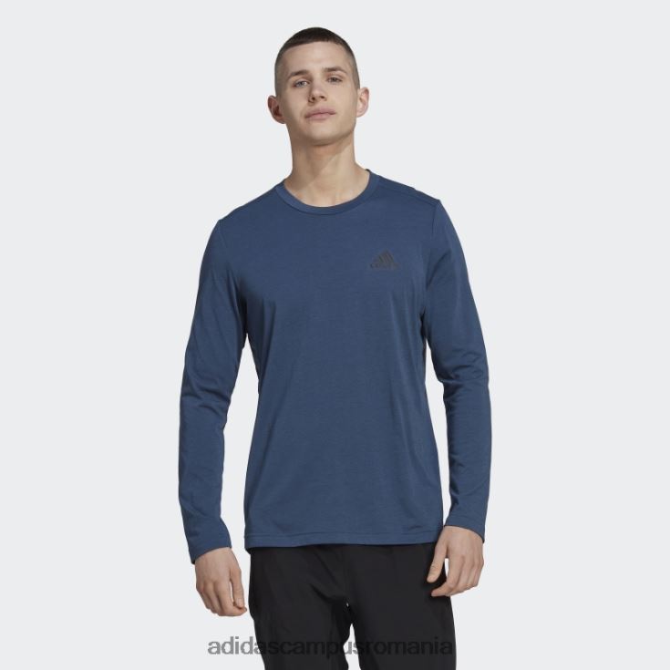 adidas campus romania tricou adidas cu mânecă lungă, 2 move, aeroready, navy bărbați bleumarin/negru J266N26837