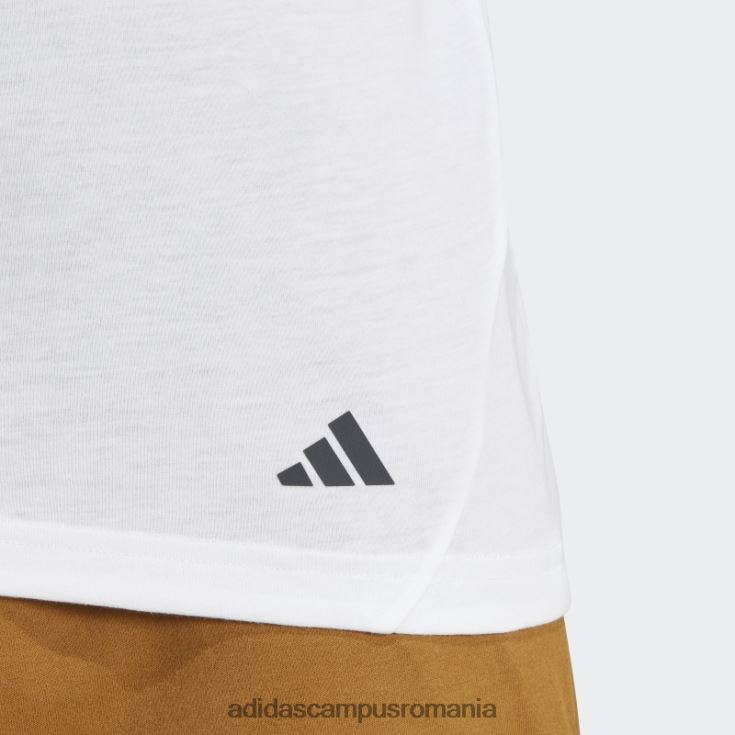 adidas campus romania tricou alb pentru antrenament cu bază de yoga bărbați alb/carbon J266N25471