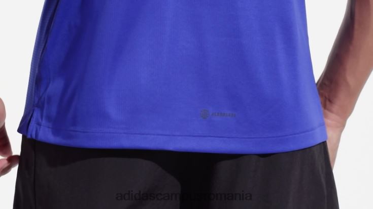 adidas campus romania tricou antrenament cu 3 dungi albastru bărbați albastru J266N213934