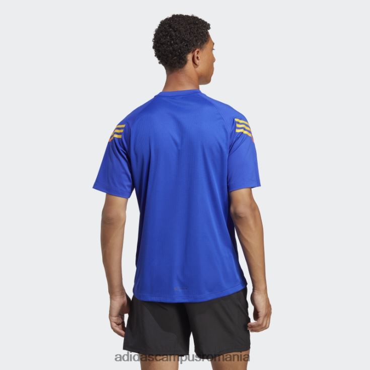 adidas campus romania tricou antrenament cu 3 dungi albastru bărbați albastru J266N213934