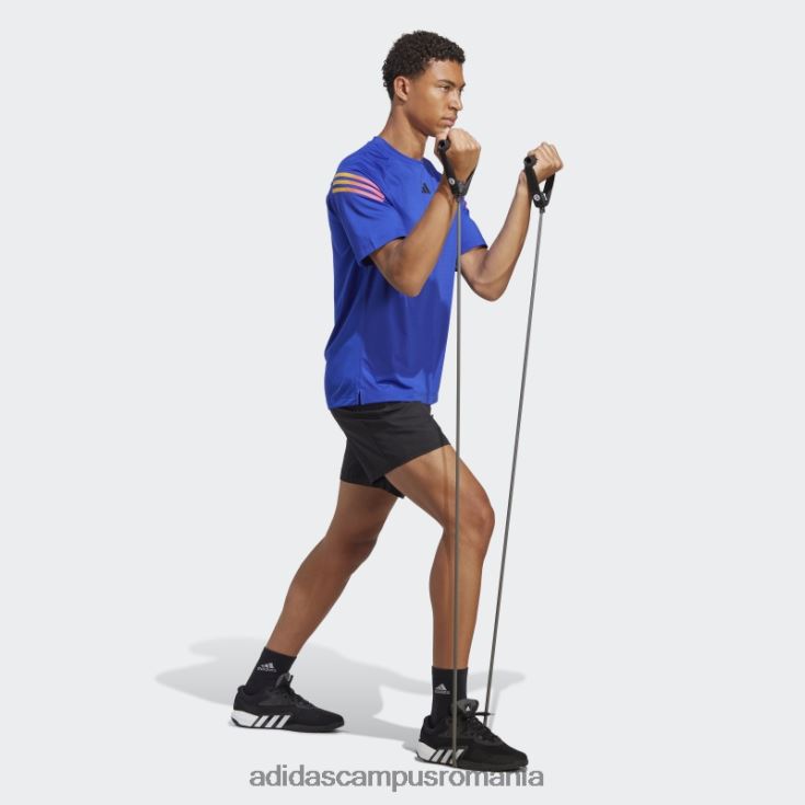adidas campus romania tricou antrenament cu 3 dungi albastru bărbați albastru J266N213934