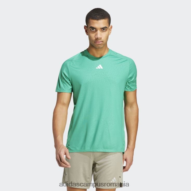 adidas campus romania tricou cu imprimeu pu antrenament curte verde bărbați verde curte J266N25767