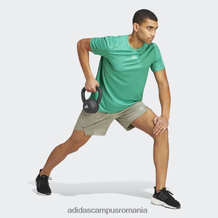 adidas campus romania tricou cu imprimeu pu antrenament curte verde bărbați verde curte J266N25767