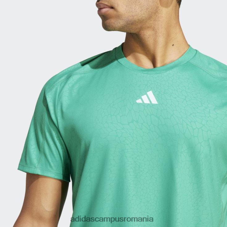 adidas campus romania tricou cu imprimeu pu antrenament curte verde bărbați verde curte J266N25767