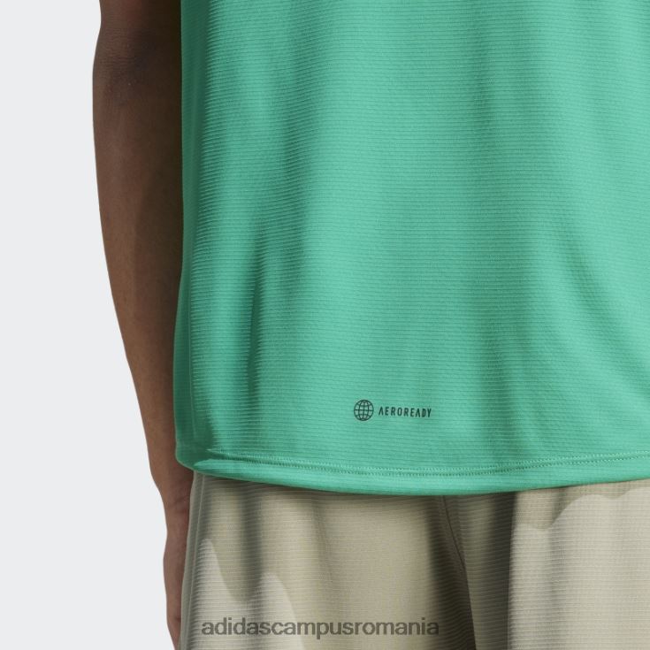 adidas campus romania tricou cu imprimeu pu antrenament curte verde bărbați verde curte J266N25767
