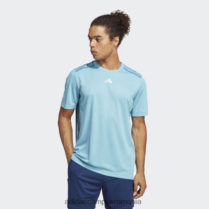 adidas campus romania tricou cu logo de bază de antrenament albastru bărbați albastru/transparent J266N213718