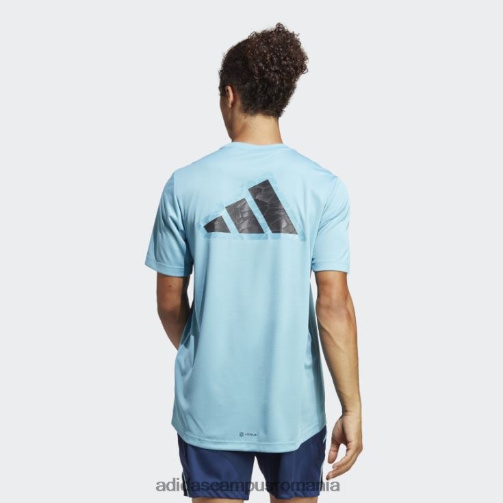 adidas campus romania tricou cu logo de bază de antrenament albastru bărbați albastru/transparent J266N213718