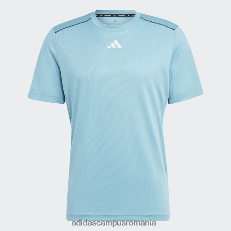 adidas campus romania tricou cu logo de bază de antrenament albastru bărbați albastru/transparent J266N213718