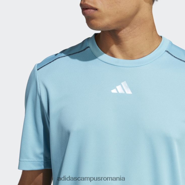adidas campus romania tricou cu logo de bază de antrenament albastru bărbați albastru/transparent J266N213718