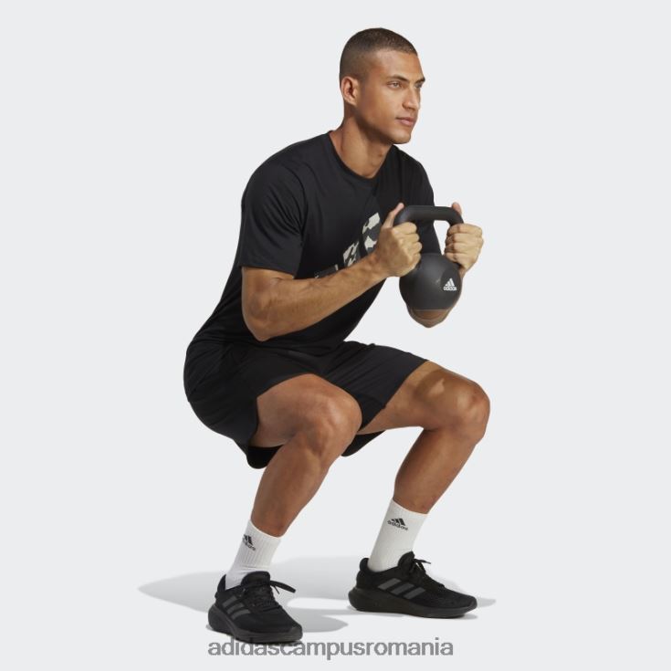 adidas campus romania tricou de antrenament cu logo sezonier train essentials negru bărbați negru J266N2854