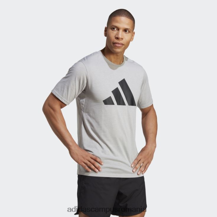 adidas campus romania tricou de antrenament cu logo-ul feelready, gri mediu, esențiale, adidas bărbați gri mediu/negru J266N213335