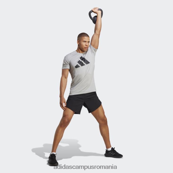 adidas campus romania tricou de antrenament cu logo-ul feelready, gri mediu, esențiale, adidas bărbați gri mediu/negru J266N213335
