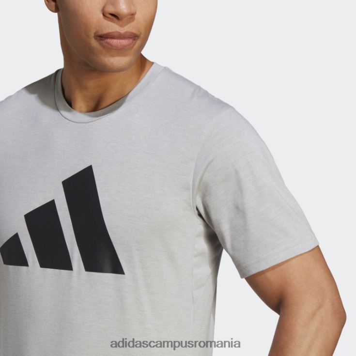 adidas campus romania tricou de antrenament cu logo-ul feelready, gri mediu, esențiale, adidas bărbați gri mediu/negru J266N213335