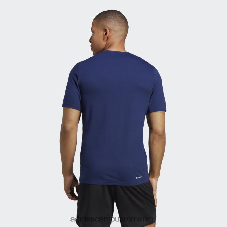 adidas campus romania tricou de antrenament cu logoul feelready, albastru închis, esențiale, adidas bărbați albastru închis/alb J266N21011