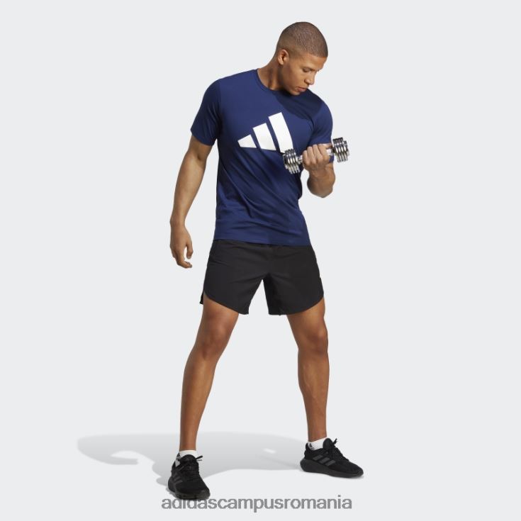 adidas campus romania tricou de antrenament cu logoul feelready, albastru închis, esențiale, adidas bărbați albastru închis/alb J266N21011