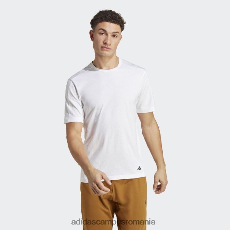 adidas campus romania tricou de antrenament de bază yoga alb bărbați alb/carbon J266N214222